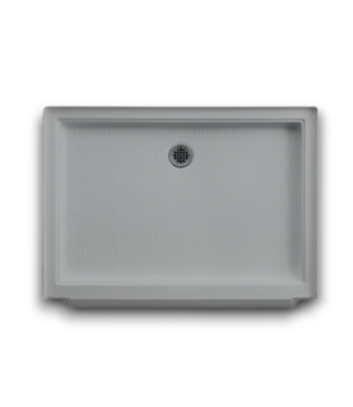 52790 Memoirs Shower Base White Center Rear Drain 34"W