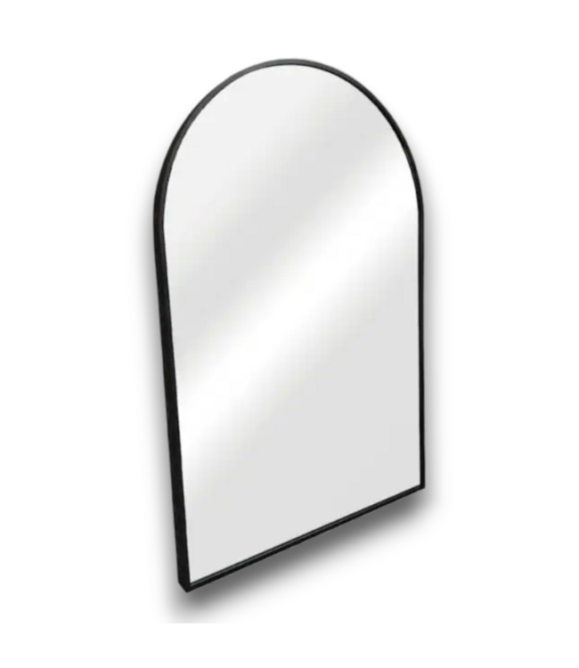 54379 24"w X 39"h Arch Black Framed Wall Mirror