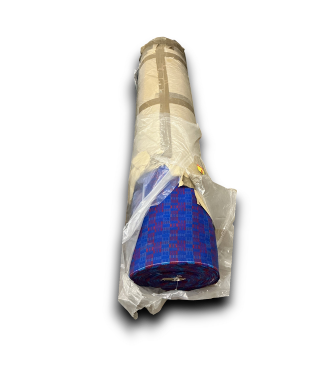 54444 True Blue & Red Geometric Textile Fabric Roll 67 Yds.
