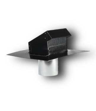 Bud's Warehouse 51593 Black Galvanized Steel Air Vent 4" x 10.5"