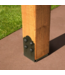 54479 Outdoor Accents Mission 8" X 8" Powder Coated Wood To Concrete Base