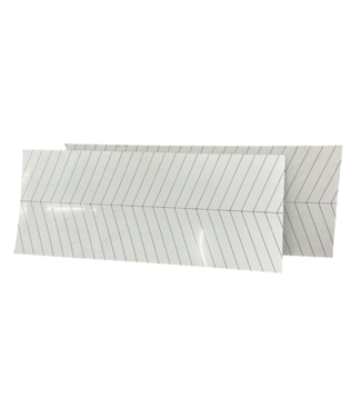 53847 Black & White Chevron Patter Shower Walls 98" x 40"