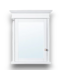 52264 Grace Solid Wood White Mirrored Medicine Cabinet
