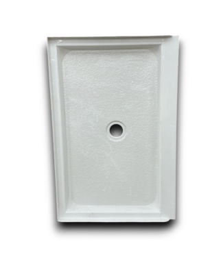 53793 White Acrylic Center Drain Shower Base 42"W x 28"L