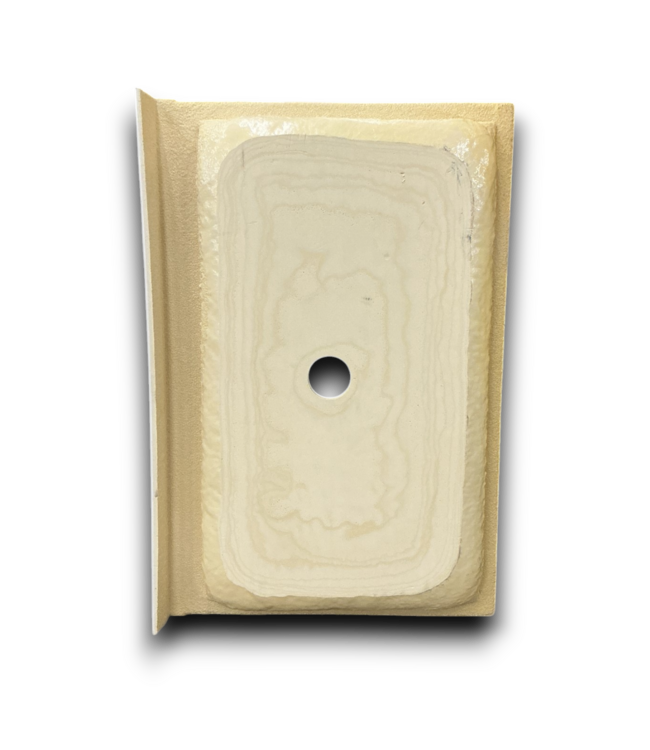 53793 White Acrylic Center Drain Shower Base 42"W x 28"L