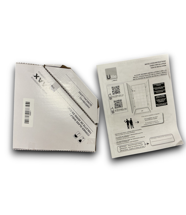 54600 Utile Tux 1-piece Direct To Stud Alcove Back Wall Shower Panel