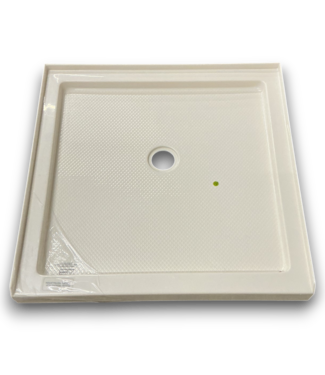 Bud's Warehouse 52820 SlimLine Biscuit White Shower Base 36" x 36"
