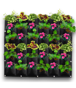 54413 Black Fabric Outdoor Wall Planter