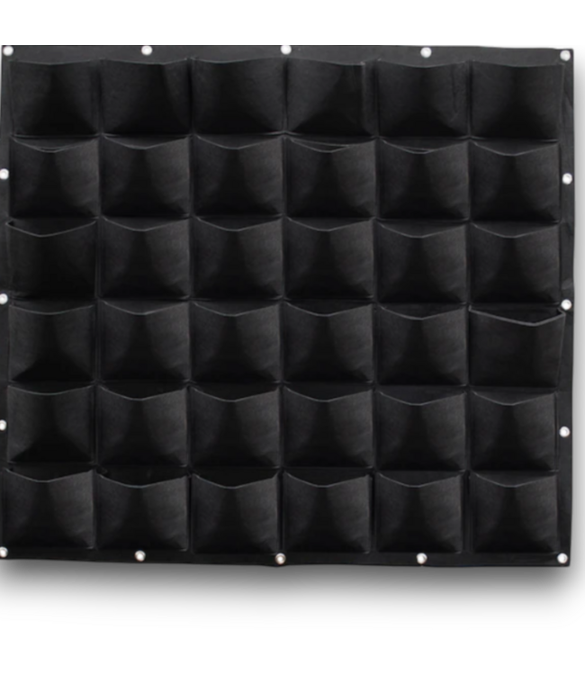 54413 Black Fabric Outdoor Wall Planter