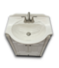 54493 Cotton White Bathroom Vanity & Wall Cabinet