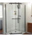 54609 Prism Matte Black Frameless Neo Angle Pivot Shower Door