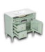 54533 Light Green Bathroom Vanity With White Ceramic Sink 36"