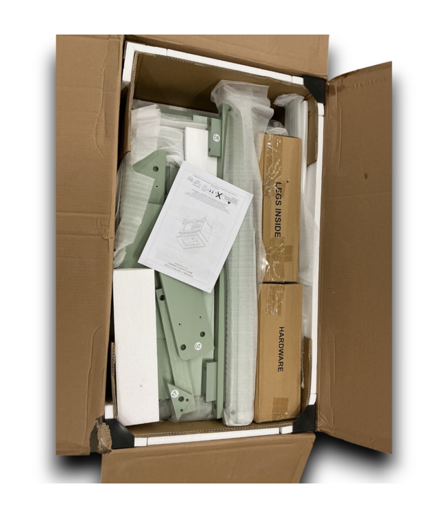 54533 Light Green Bathroom Vanity With White Ceramic Sink 36"