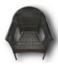 50678 Brown/Black Rattan Patio Chair