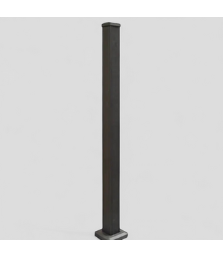47635 Weatherables Textured Black Aluminum Deck Post