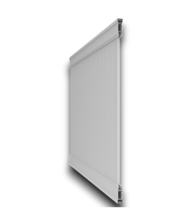 53068 Emblem White Privacy  Vinyl Flat Top Fence Panel 6' x 8'