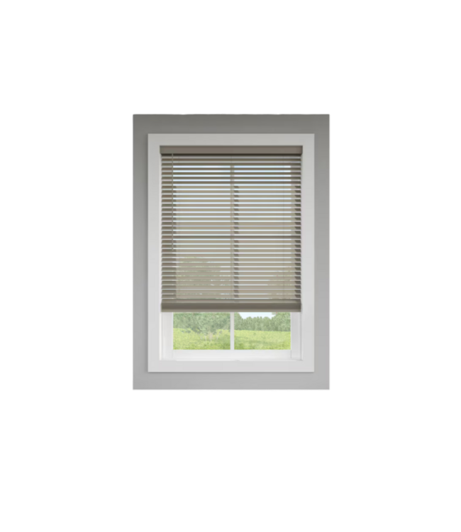 51960 Gray Faux Wood Horizontal Blinds 31"W x 64"H