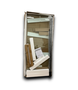 Bud's Warehouse 54631 Sapphire Matte Black Sliding Shower Door 56" To 60"w