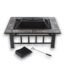 54377 32" Square Tile Firepit Wood Burning