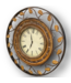 51755 Brown Metal Leaf Medallion Wall Clock 36"