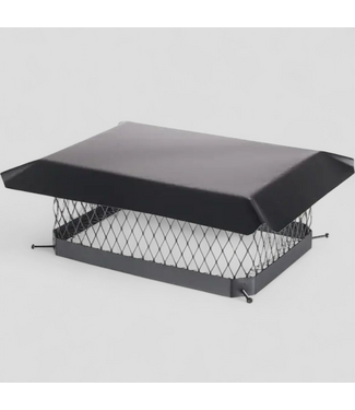Bud's Warehouse 46825 Shelter Rectangular Black Galvanized Chimney Cap