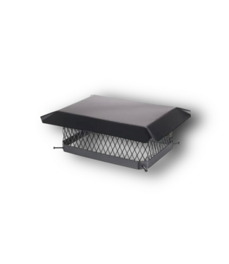 Bud's Warehouse 51048 13" x 18" Black Steel Chimney Cap Rectangular