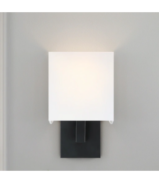 52072 Crass 1-Light Black Square Wall Sconce
