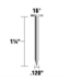 54346 Wire Coil Roofing Nails 1.25" Inch