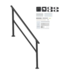 54558 6’ X 36” Black Metal Deck Handrail Kit