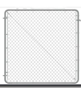 Bud's Warehouse 54604 Adjustable Metal End Weave Walk-thru Chain Link Fence Gate
