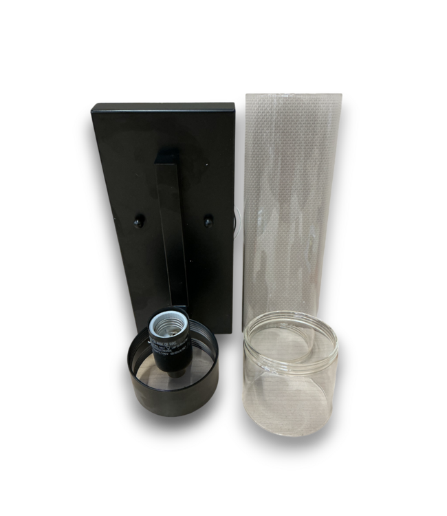 52764 Black Wall Sconce 5"W