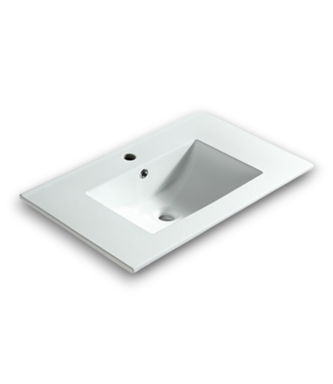 53693 White Ceramic Basin Bathroom Vanity Top Only 24"