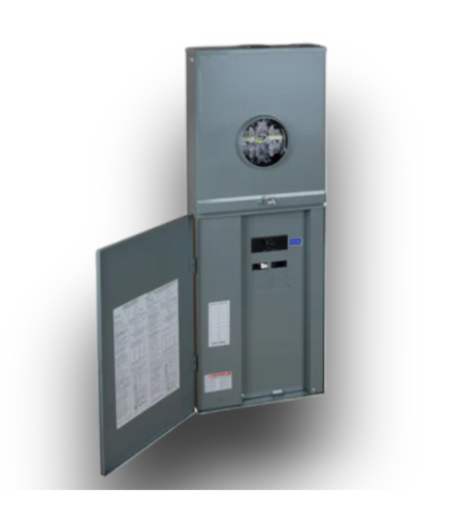 Bud's Warehouse 52777 200 Amp 8-Spaces 16-Circuit Indoor Main Breaker Meter Combo Load Center