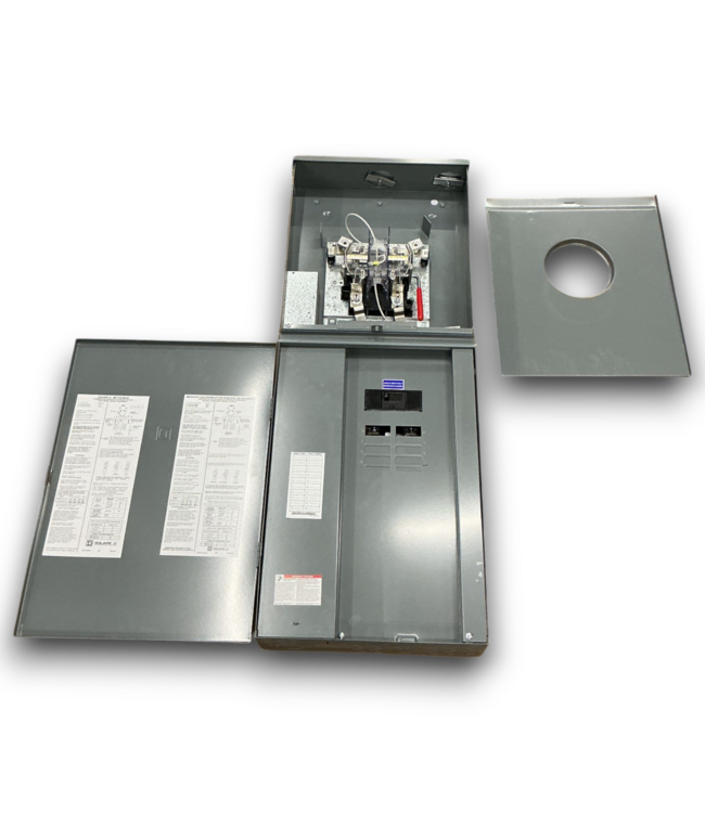 Bud's Warehouse 52777 200 Amp 8-Spaces 16-Circuit Indoor Main Breaker Meter Combo Load Center