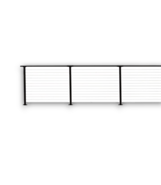 Bud's Warehouse 52957 Deck Mount Black Steel Deck Cable Rail Kit 30' x 42"