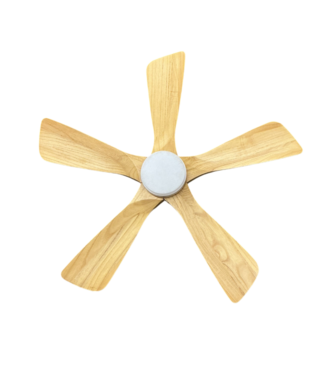 54336 Wooden Oak & White Ceiling Fan With Led 40"