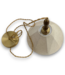 52482 1-light Vintage Walnut Pendant Light With Fabric Shade