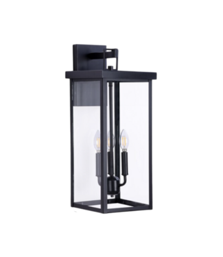 52811 Black 3-Light Outdoor Wall Lantern