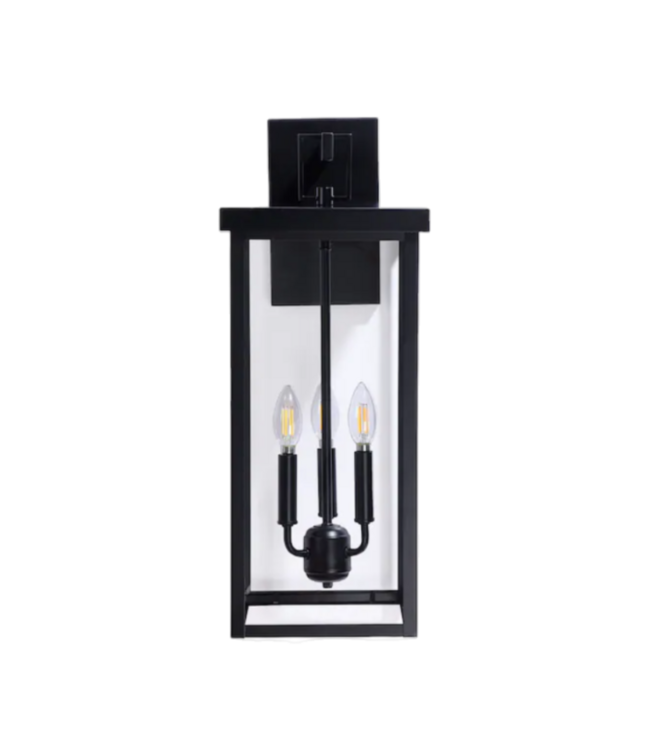 52811 Black 3-Light Outdoor Wall Lantern