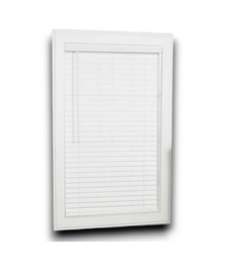 54672 42” X 48” White 2" Cordless Faux Wood Blind