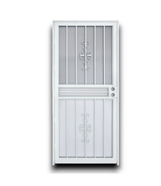 54678 36 X 80 Decorative White Security Door