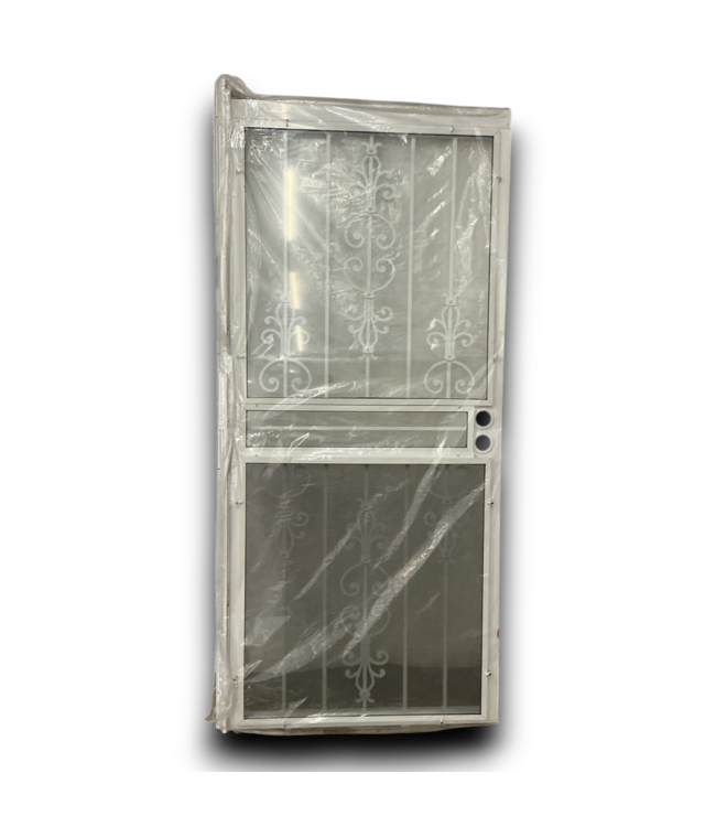 54678 36 X 80 Decorative White Security Door