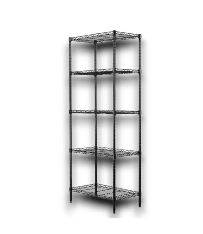 54680 Black 5-tier Shelving Unit