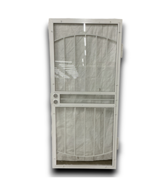 54681 36 X 80 White Storm Door With Perforated Screen
