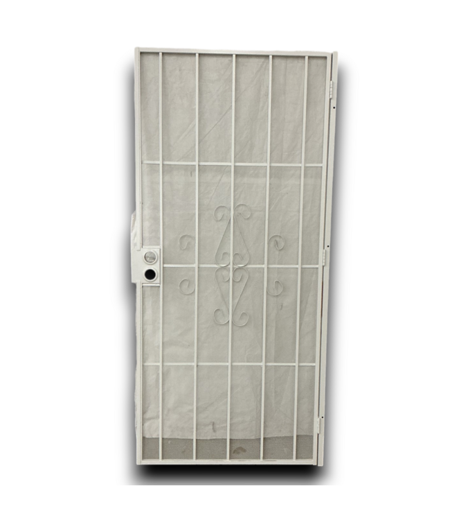 54682 36 X 80 White Security Door With Fine Mesh