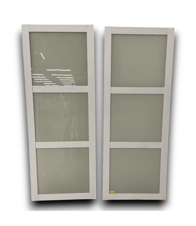 54684 Pair 30 X 78 White 3-light Sliding Doors