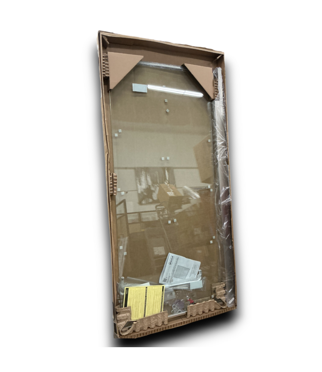 54685 Aura Brushed Nickel Semi-frameless Sliding Shower Door 55 To 59"