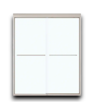 54685 Aura Brushed Nickel Semi-frameless Sliding Shower Door 55 To 59"