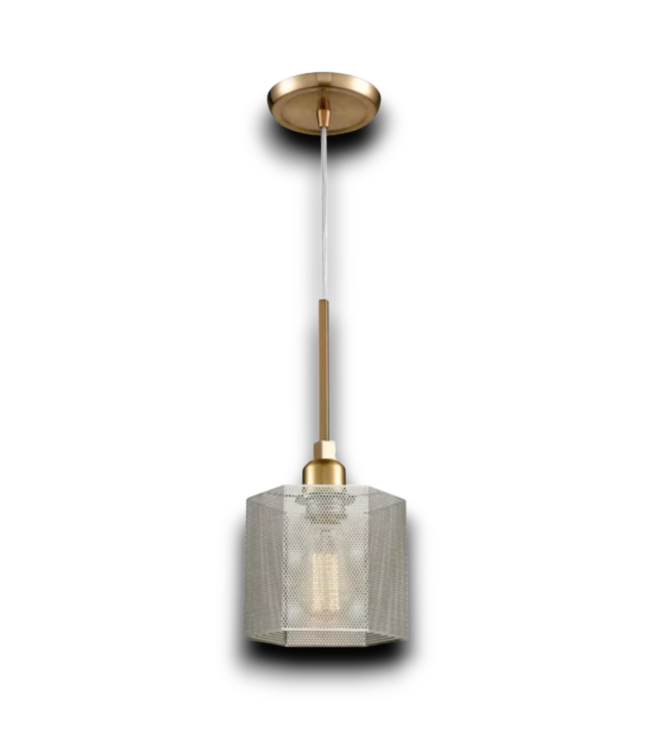 54701 Satin Brass/nickel 1-light Mini Pendant Light