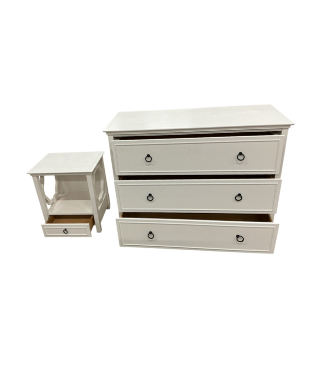 54711 Crisp White Dresser & Side Table (2-pc Set)